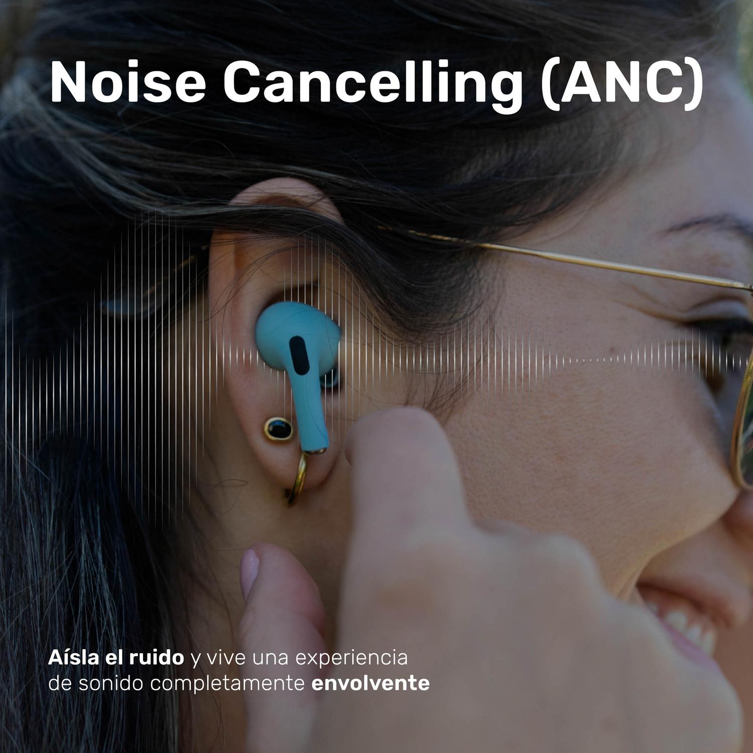 AUDÍFONOS LHOTSE RM7 PRO BLUETOOTH CELESTE - 2