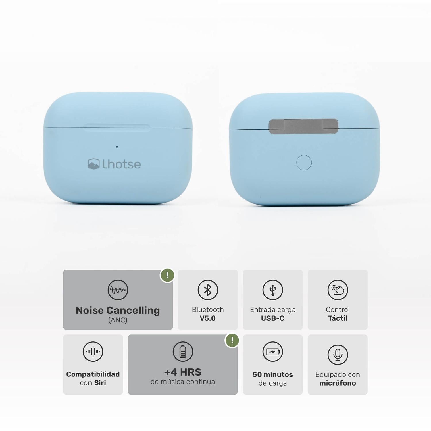 AUDÍFONOS LHOTSE RM7 PRO BLUETOOTH CELESTE - 3