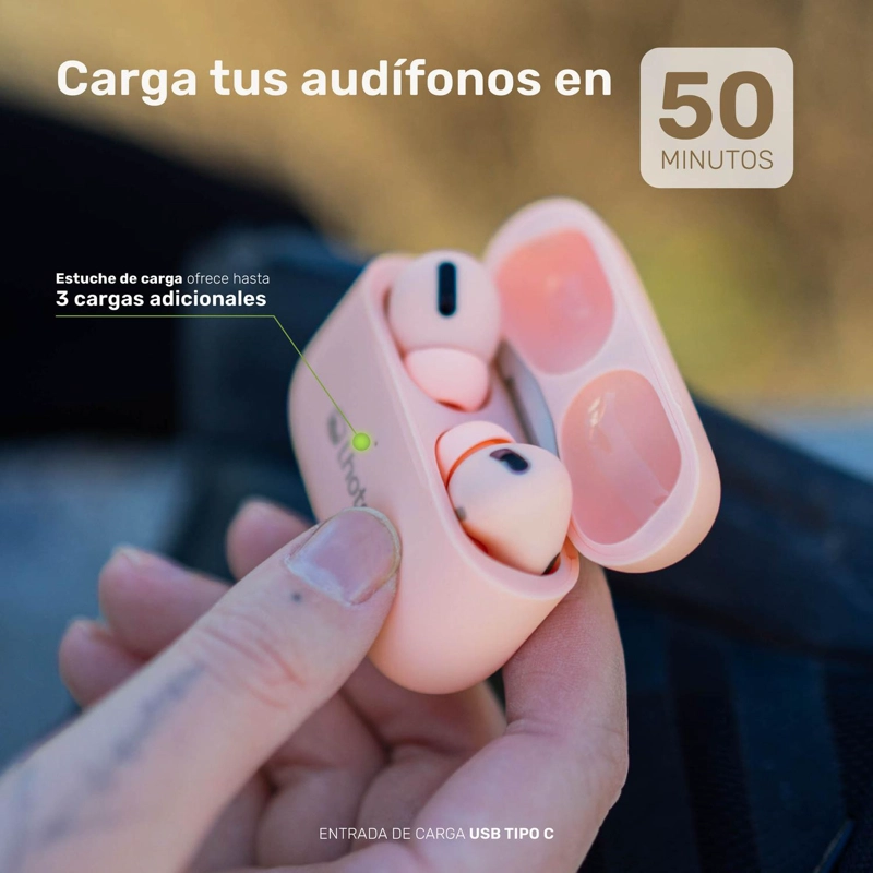 AUDÍFONOS LHOTSE RM7 PRO BLUETOOTH ROSADO - 5