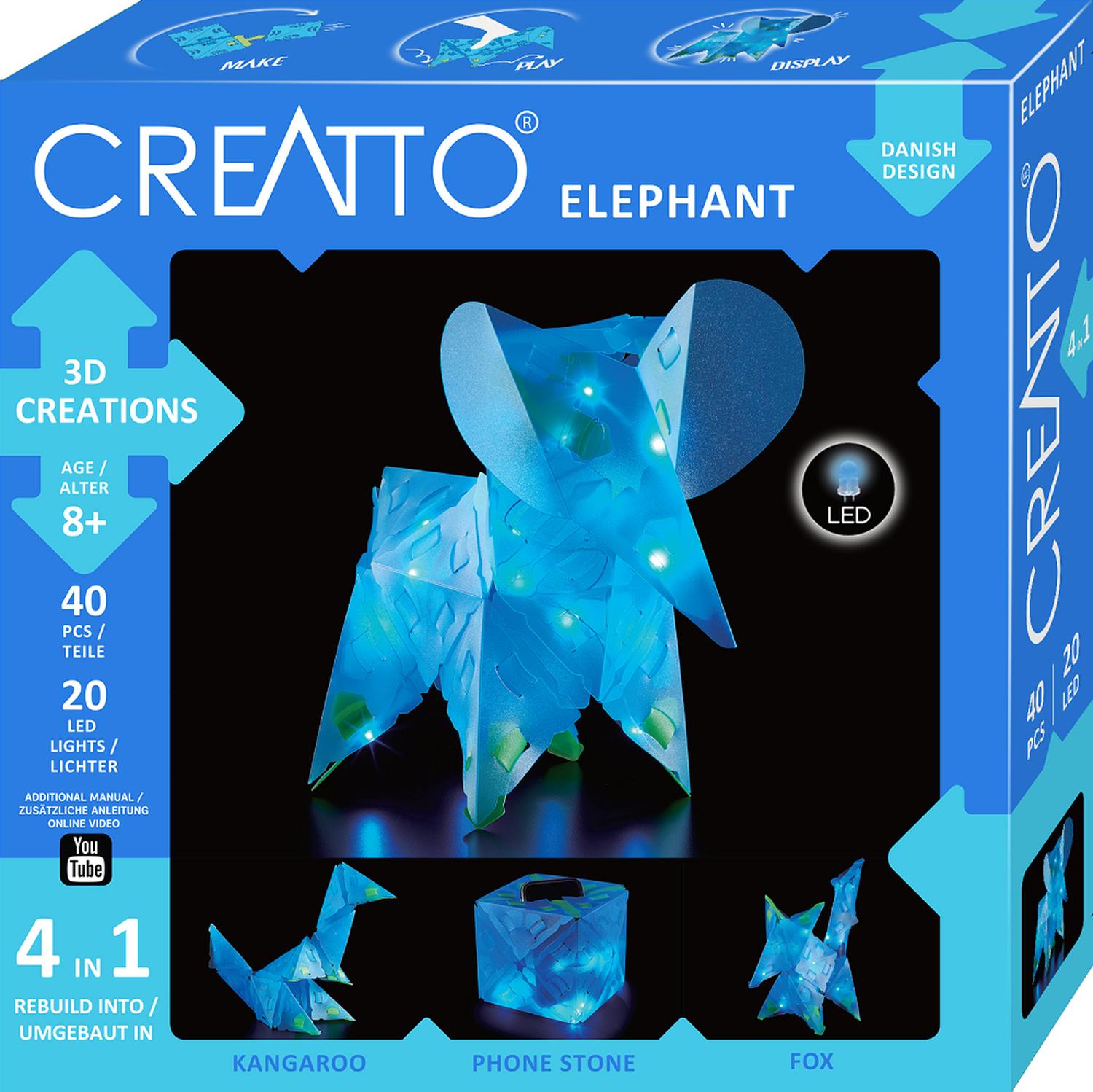 ROMPECABEZAS CON ILUMINACION 3D PEQUEÑO ELEFANTE CREATTO - 7