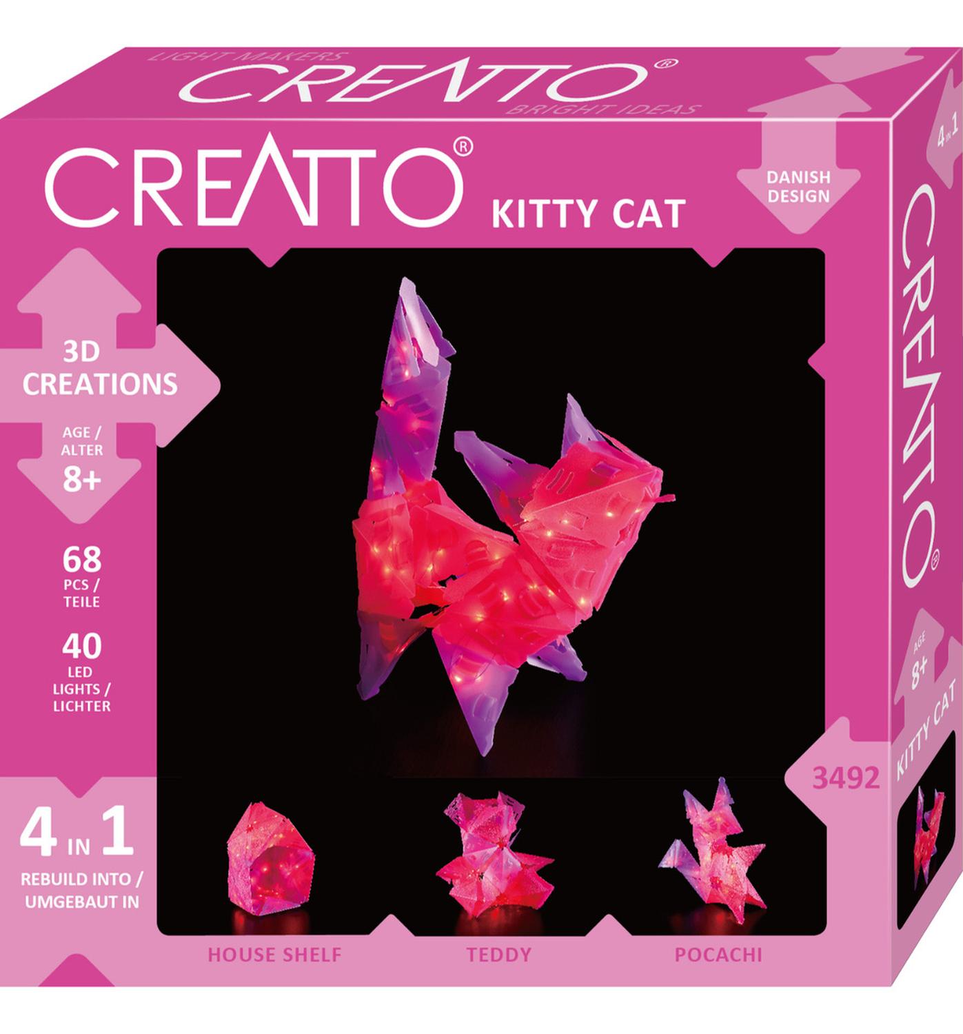 ROMPECABEZAS CON ILUMINACION 3D MEDIANO GATO CREATTO - 7