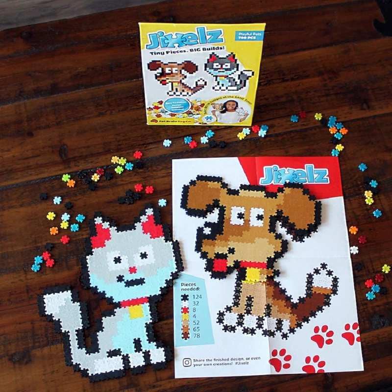 PUZZLE FATBRAIN TOYS MULTICOLOR JIXELZ DE PIXELES 700 PC SET MASCOTAS - 4
