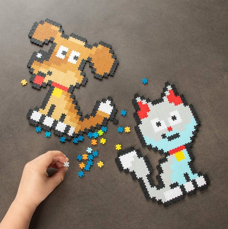 PUZZLE FATBRAIN TOYS MULTICOLOR JIXELZ DE PIXELES 700 PC SET MASCOTAS - 5
