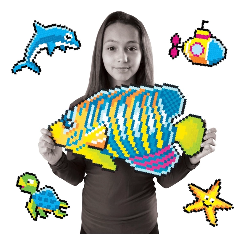 PUZZLE FATBRAIN TOYS MULTICOLOR JIXELZ 1500 PC SET BAJO EL MAR - 1