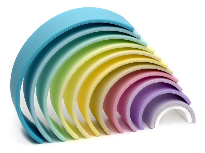JUGUETE DËNA ARCOIRIS DE COLORES PASTEL 12PCS - 6
