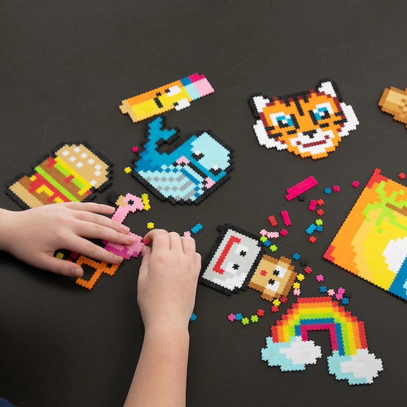 PUZZLE FATBRAIN TOYS MULTICOLOR JIXEZL DE PIXELES 3000 PC SET CREATOR - 7