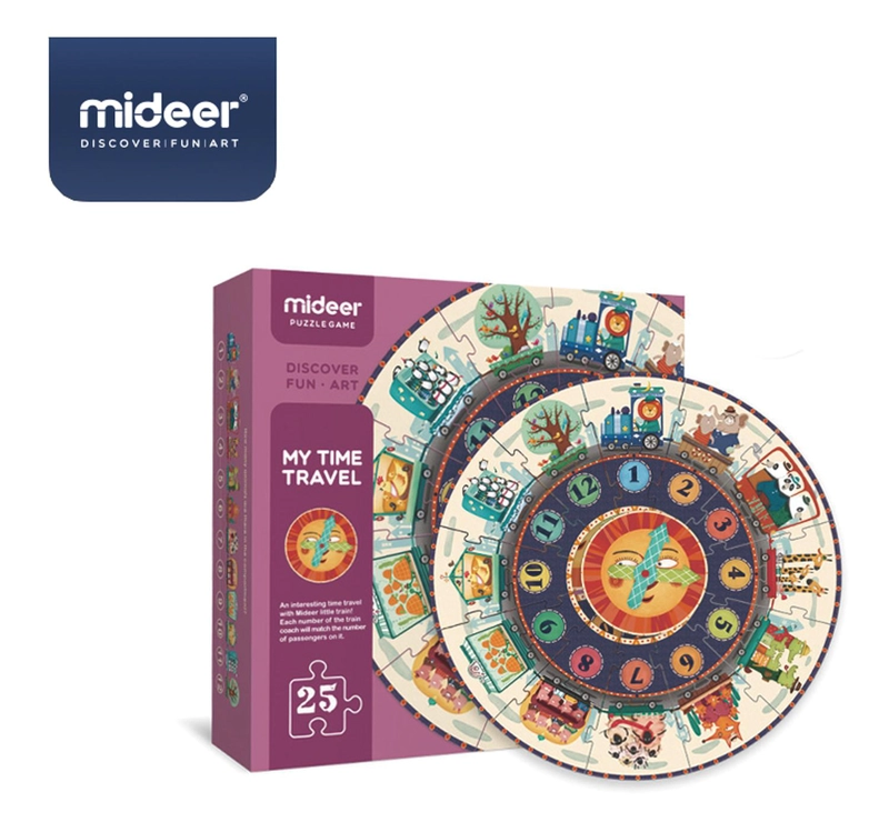 PUZZLE MIDEER MULTICOLOR REDONDO MI VIAJE EN EL TIEMPO 25PCS - 2