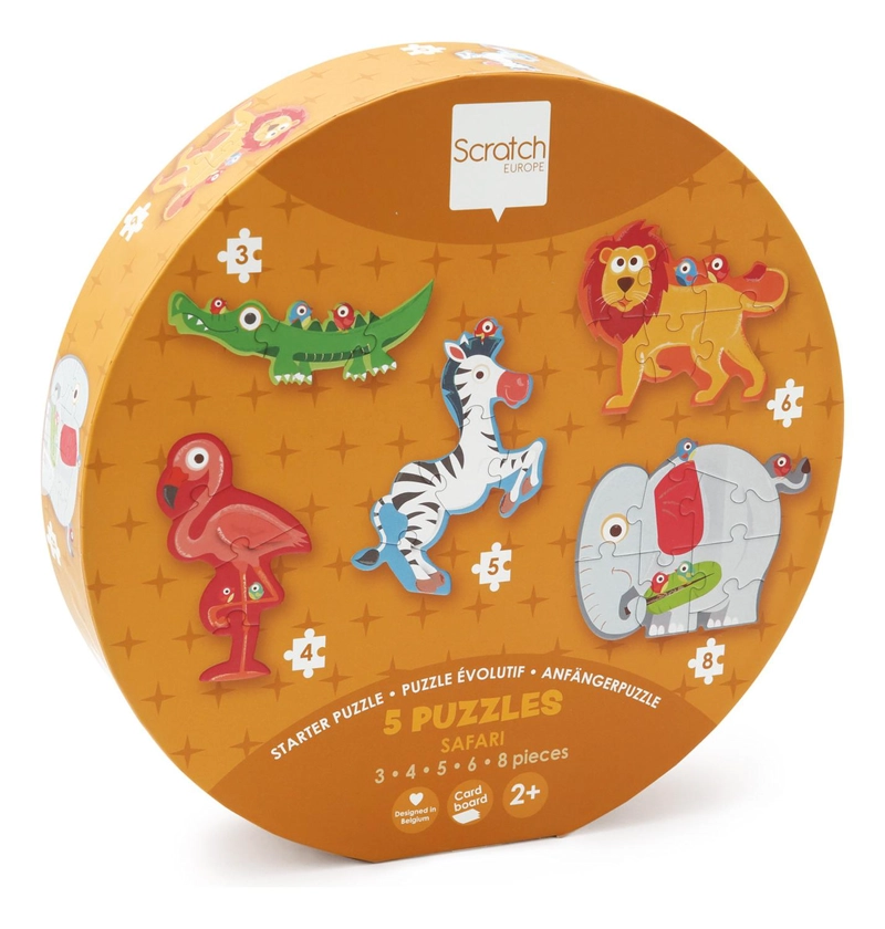 PUZZLE SCRATCH EUROPE MULTICOLOR PROGRESIVO SAFARI 5 S - 7