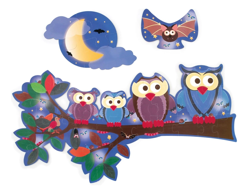 PUZZLE SCRATCH EUROPE MULTICOLOR 39PCS DOBLE CON FORMA BUHO - 2