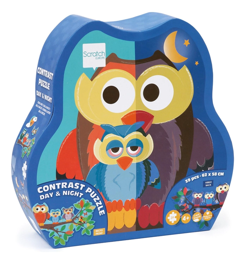 PUZZLE SCRATCH EUROPE MULTICOLOR 39PCS DOBLE CON FORMA BUHO - 4