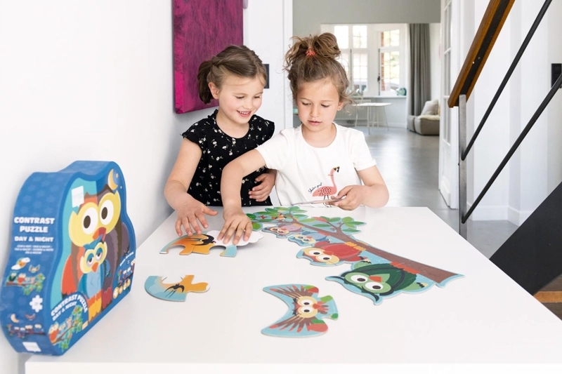 PUZZLE SCRATCH EUROPE MULTICOLOR 39PCS DOBLE CON FORMA BUHO - 8