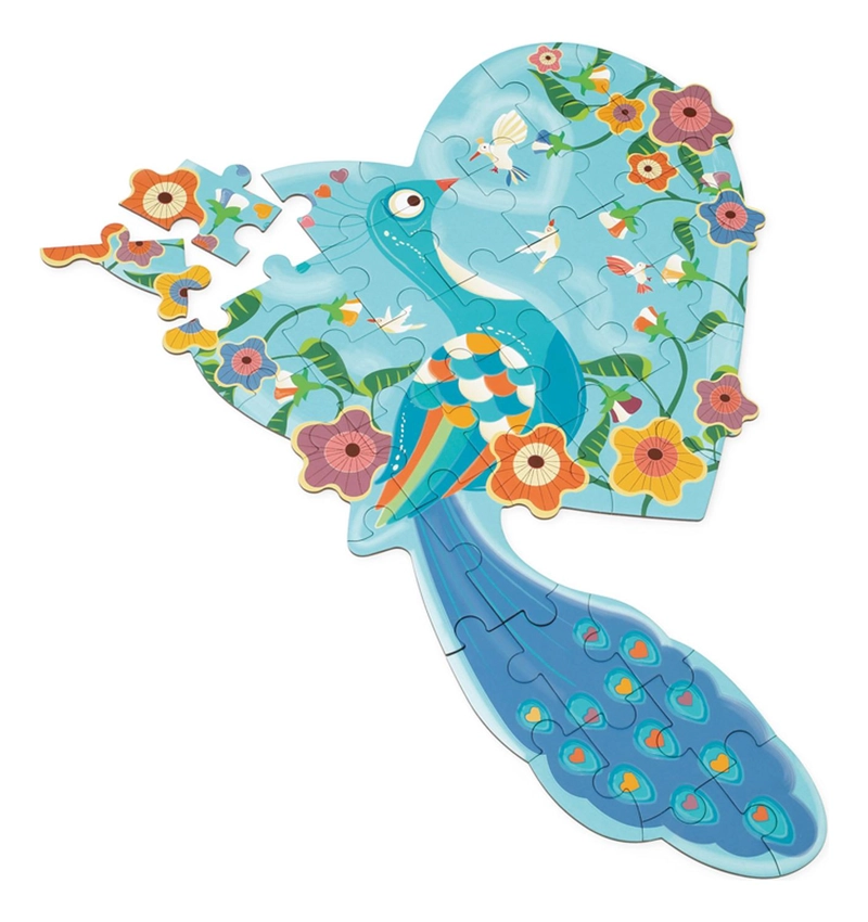 PUZZLE SCRATCH EUROPE MULTICOLOR 40PCS CON FORMA PAVO REAL - 2