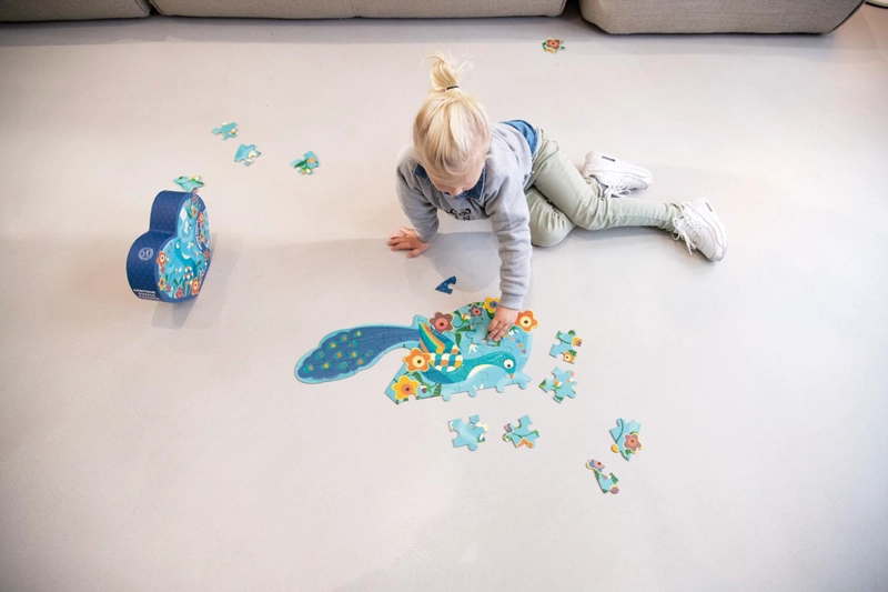 PUZZLE SCRATCH EUROPE MULTICOLOR 40PCS CON FORMA PAVO REAL - 4