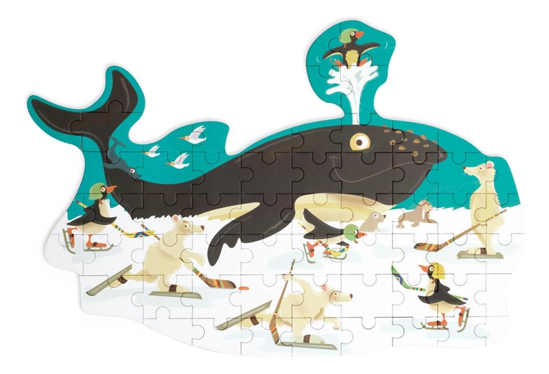 PUZZLE SCRATCH EUROPE MULTICOLOR 60PCS CON FORMA BALLENA - 1