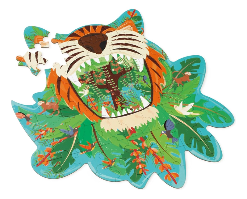 PUZZLE SCRATCH EUROPE MULTICOLOR 59PCS CON FORMA TIGRE - 2