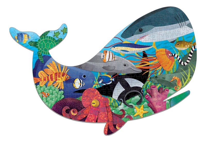 PUZZLE MUDPUPPY MULTICOLOR 300PCS CON FORMA OCEANO - 1