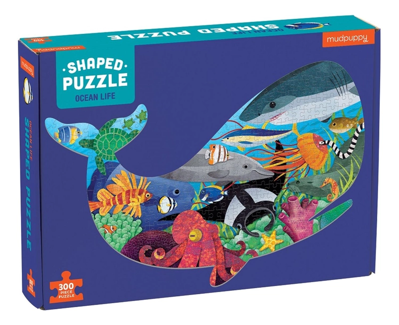 PUZZLE MUDPUPPY MULTICOLOR 300PCS CON FORMA OCEANO - 2