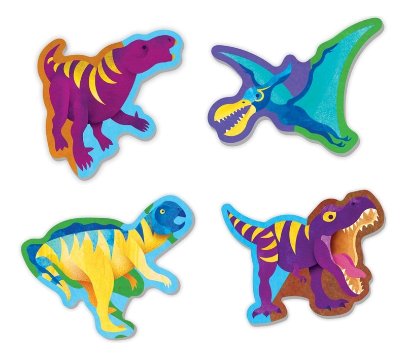 PUZZLE MUDPUPPY MULTICOLOR 80PCS GEOGRAFÍA DINOSAURIOS - 4
