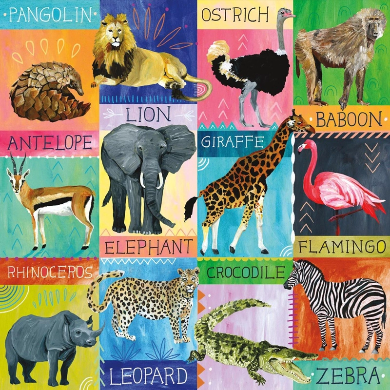 PUZZLE MUDPUPPY MULTICOLOR 500PCS SAFARI PINTADO - 1