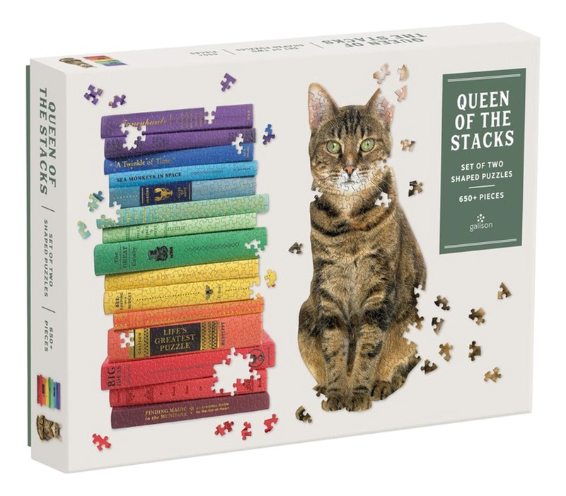 2 PUZZLES MUDPUPPY CON FORMA 650PCS QUEEN OF THE STACKS - 2