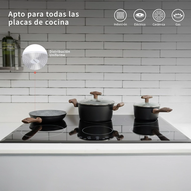 BATERIA DE COCINA ANTIADHERENTE OREGON 5 PIEZAS SIMPLIT - 5