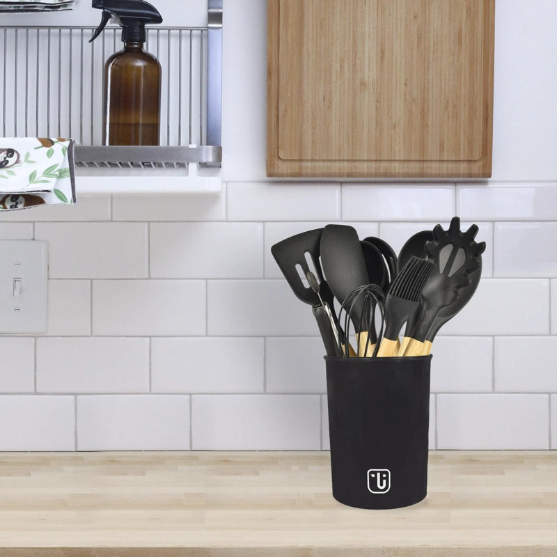 BATERÍA DE COCINA OREGON + SET 12 UTENSILIOS NEGRO SIMPLIT - 8