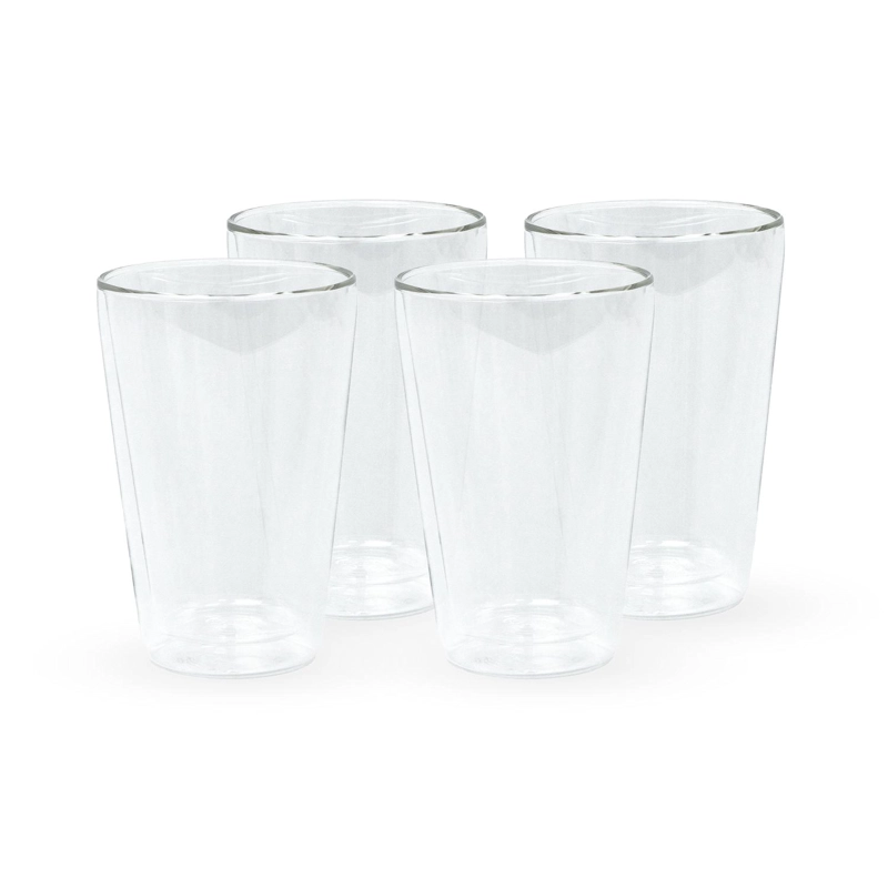 SET 4 VASOS VIDRIO DOBLE PARED 400 ML SIMPLIT - 1