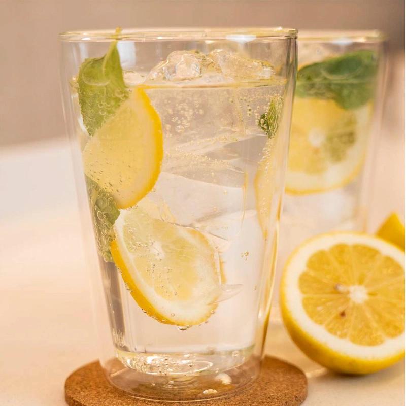 SET 4 VASOS VIDRIO DOBLE PARED 400 ML SIMPLIT - 8