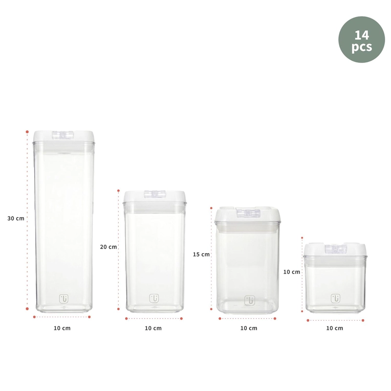 PACK 14 CONTENEDORES HERMÉTICOS PLÁSTICO BLANCO SIMPLIT - 7