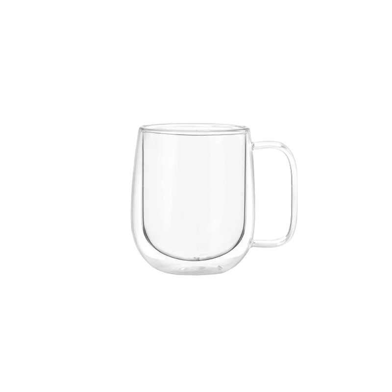 SET 4 TAZAS MUG DE VIDRIO DOBLE PARED 300 ML SIMPLIT - 2