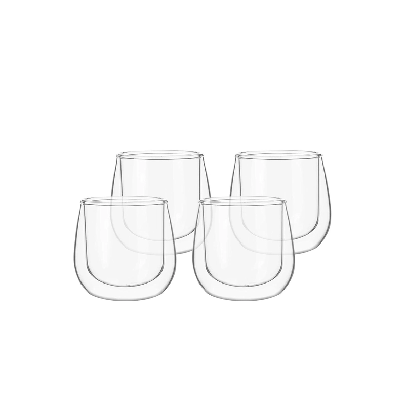 SET 4 TAZAS VIDRIO DOBLE PARED ESPRESSO 80 ML SIMPLIT - 1