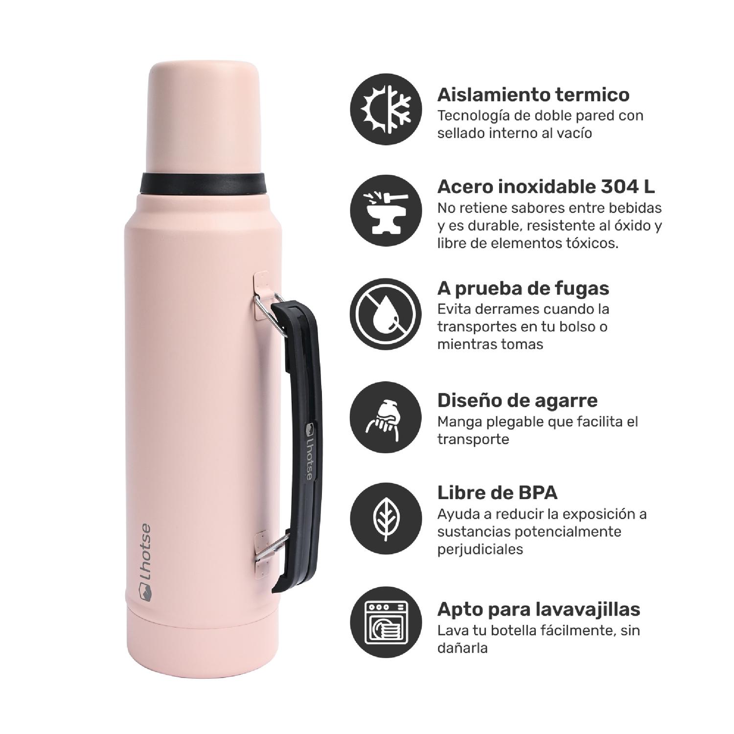 TERMO LIQUIDO CLASSIC 1.3 LTS + MATE BOMBILLA PINK LHOTSE - 4