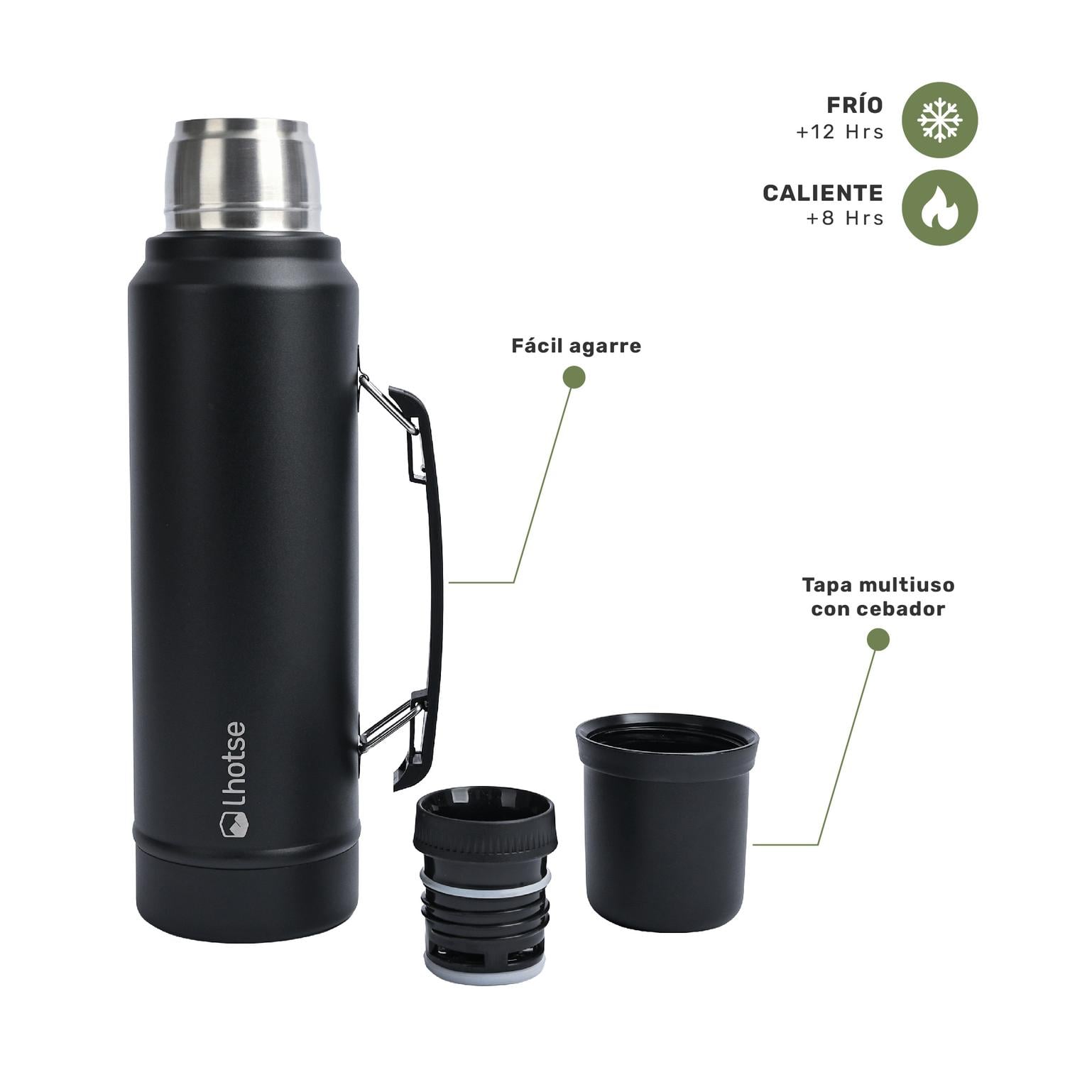 TERMO LIQUIDO CLASSIC 1.3 LTS + MATE BOMBILLA BLACK LHOTSE - 6