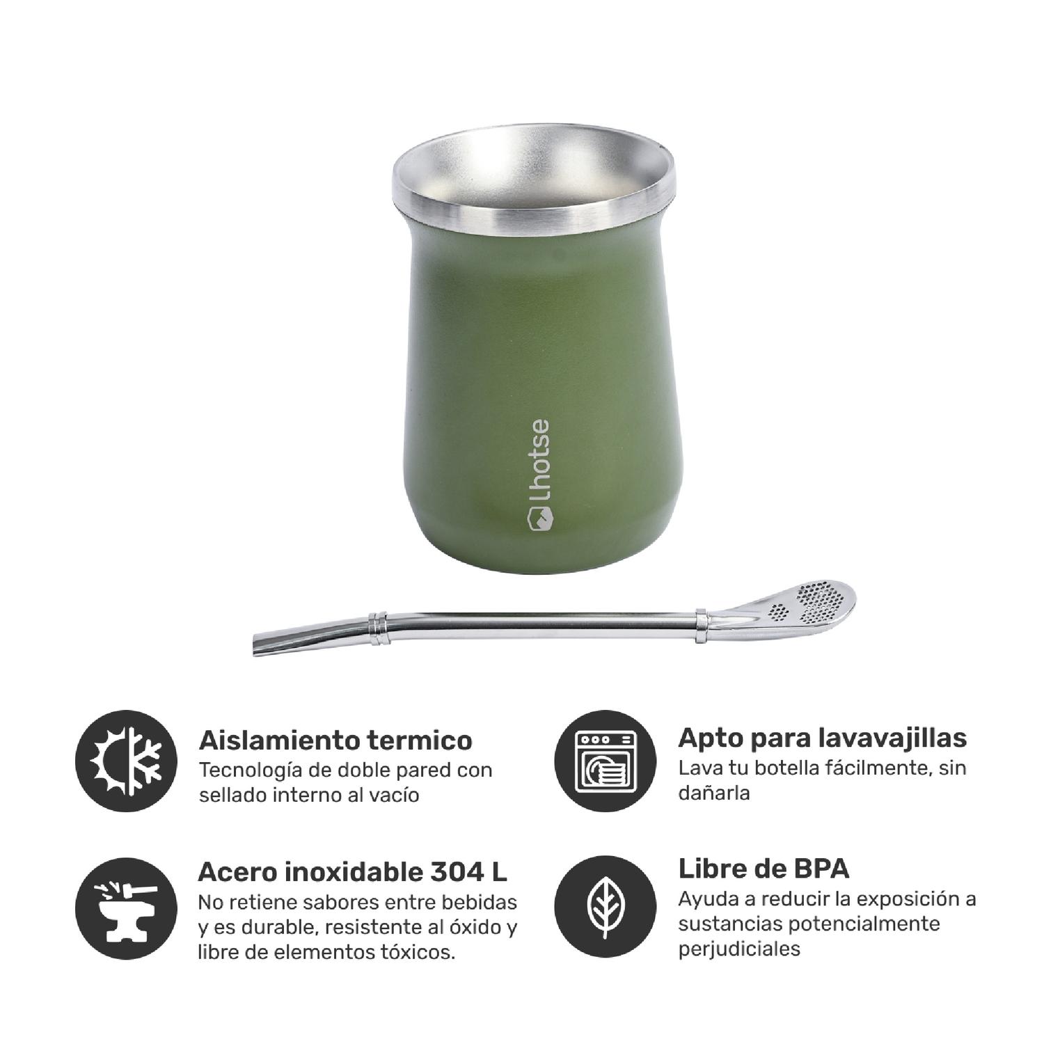 TERMO LIQUIDO CLASSIC 1.3 LTS + MATE BOMBILLA GREEN LHOTSE - 3