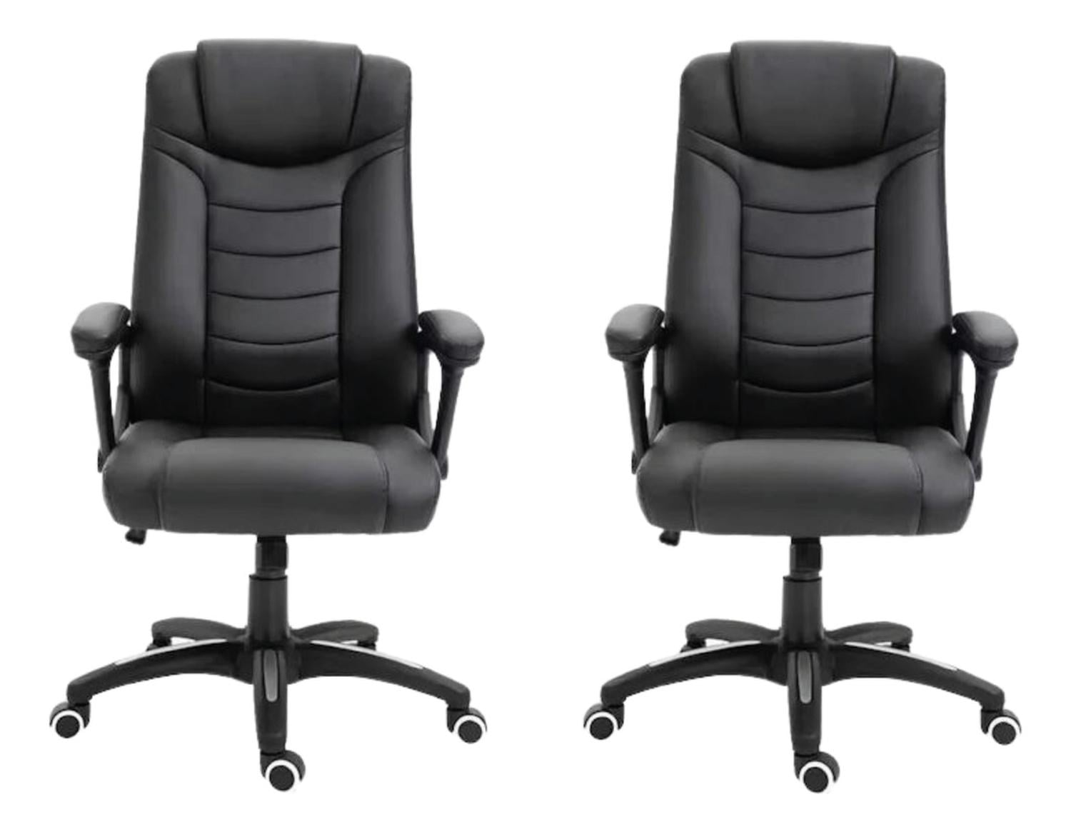 2 SILLAS ESCRITORIO OFICINA EJECUTIVA COMFORT NEGRO LEVO - 1