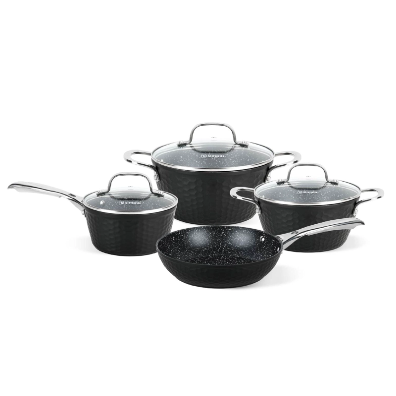 BATERIA DE COCINA ANTIADHERENTE BLACK COPPER 7 PZS SIMPLIT - 1