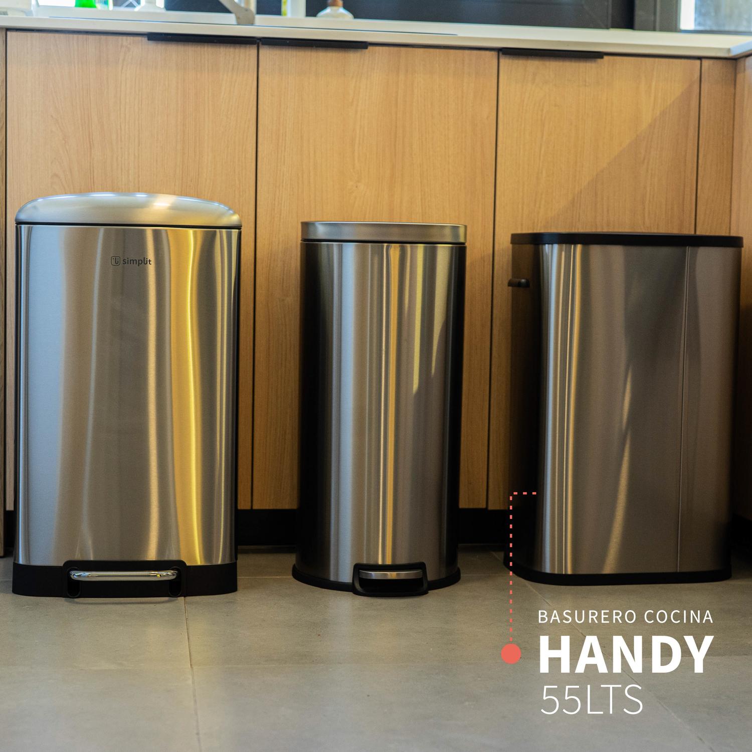 BASURERO COCINA HANDY 55LTS TACTIL ACERO INOX SIMPLIT - 8