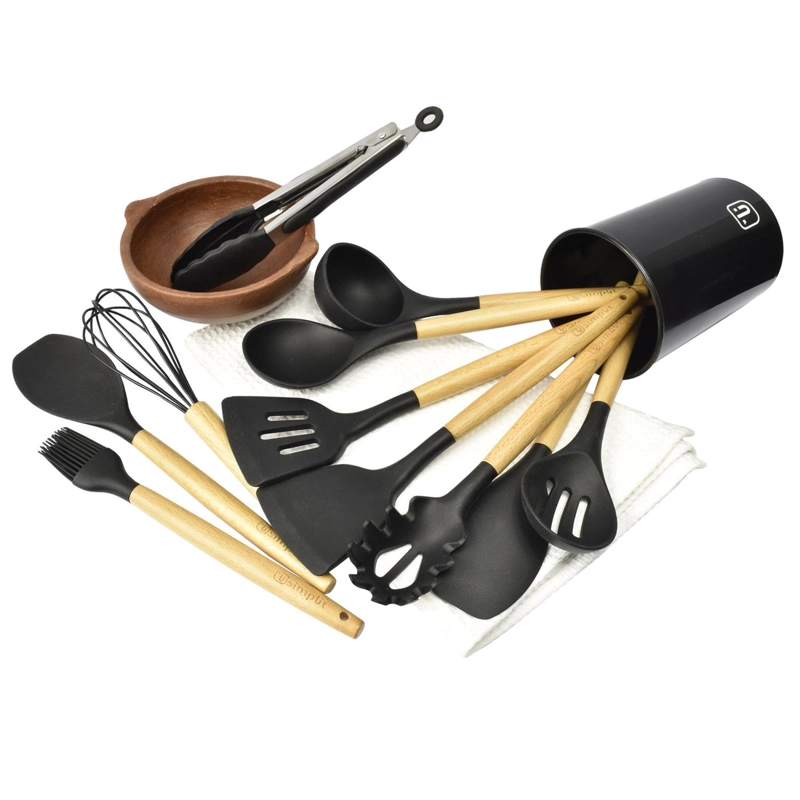 PACK BATERÍA COPPER 7PZ + SET 12 UTENSILIOS NEGRO SIMPLIT - 7