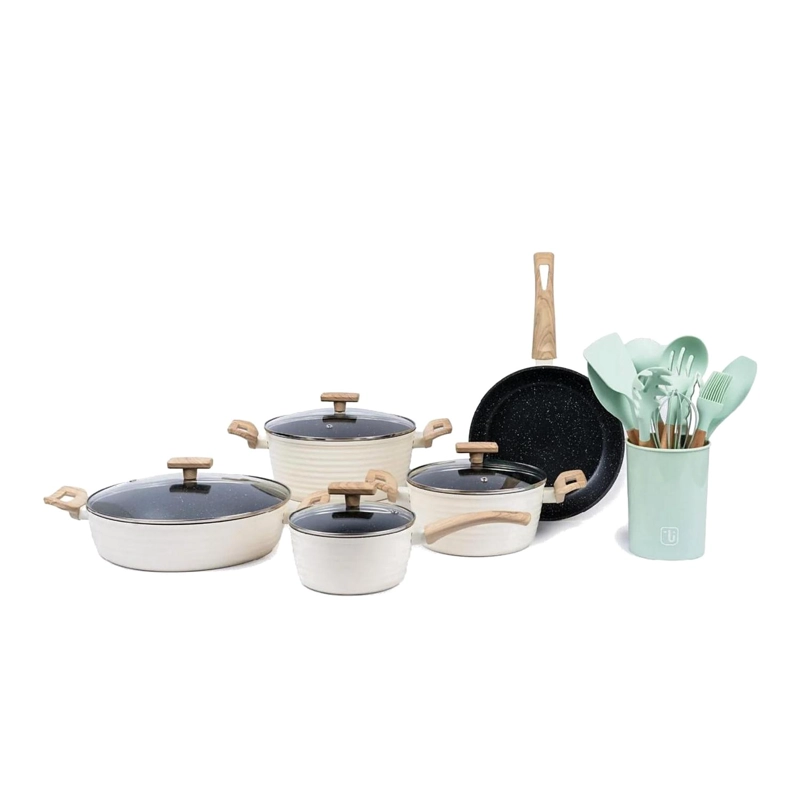 BATERIA COCINA SAVANNAH 9PZS + SET 12 UTENSILIOS CALIPSO - 1