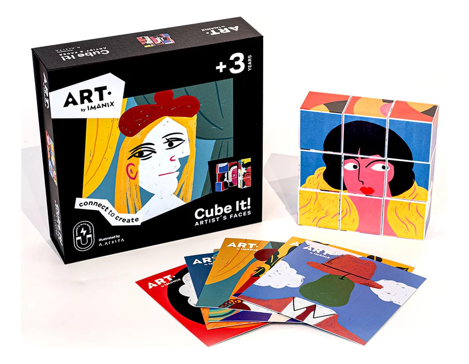 JUEGO DE MEMORIA IMANIX ROSTROS DE ARTISTAS CUBE IT! - 1