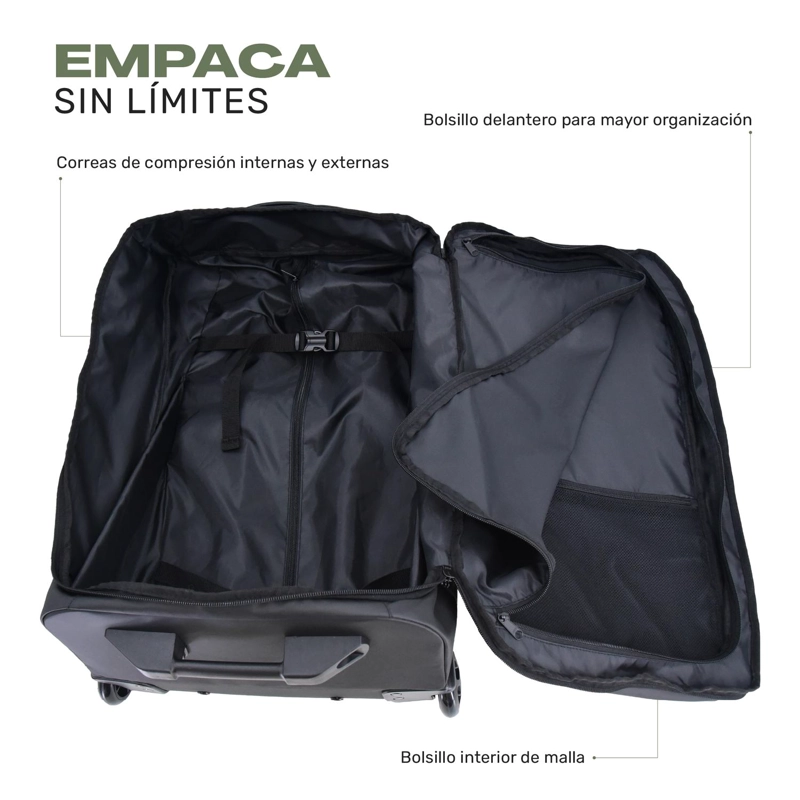 MALETA BOLSO TROLLY EXPEDITION DUFFEL 90LTS BLACK - 6