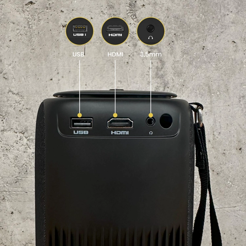 PROYECTOR PORTATIL SMART NOVA 9000LM WIFI BT ANDROID LEVO - 4