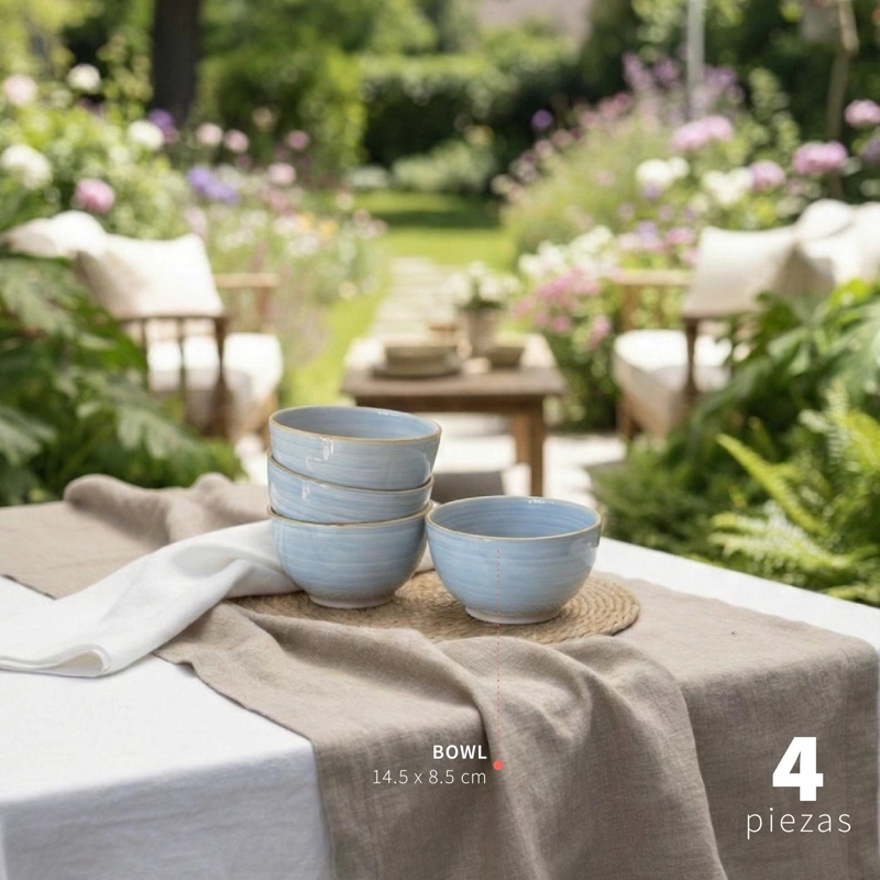 SET 4 BOWLS CERAMICA 8,5CM AMALFI SIMPLIT - 3