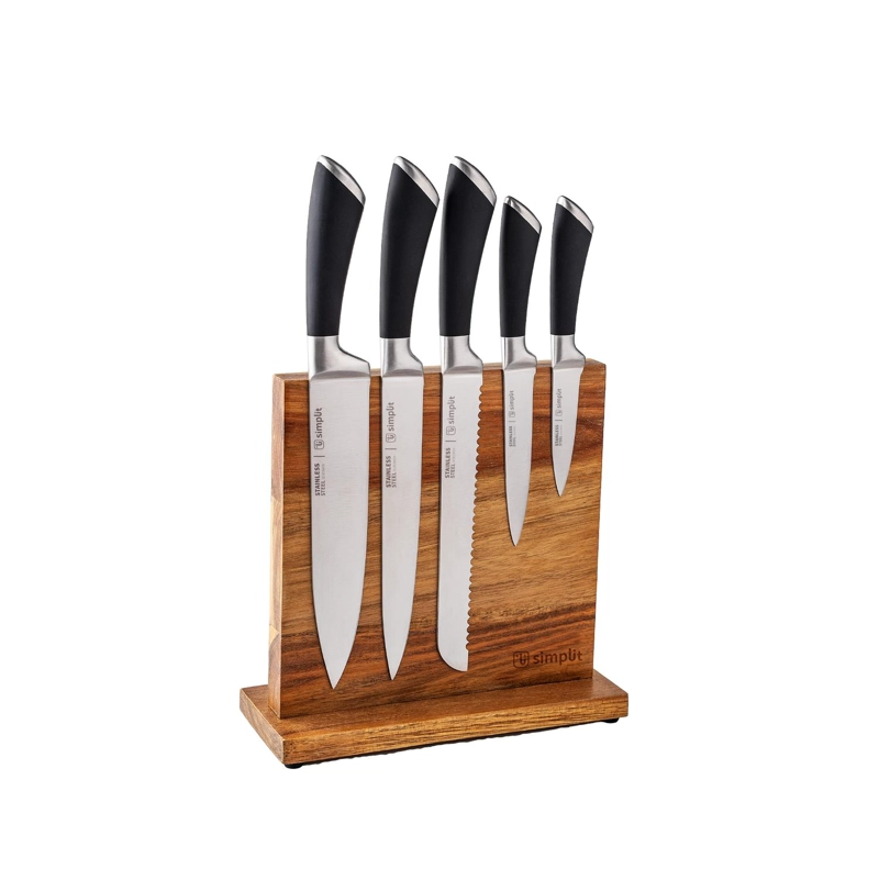 SET CUCHILLOS KÜCHE 5 PCS ACERO INOXIDABLE + BASE SIMPLIT - 1