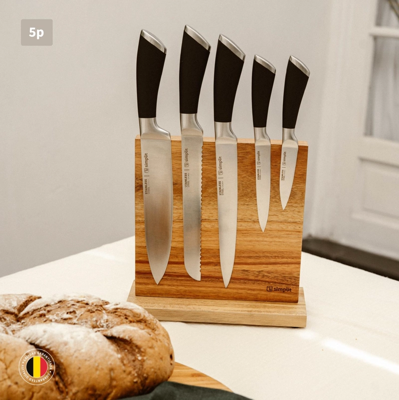 SET CUCHILLOS KÜCHE 5 PCS ACERO INOXIDABLE + BASE SIMPLIT - 4