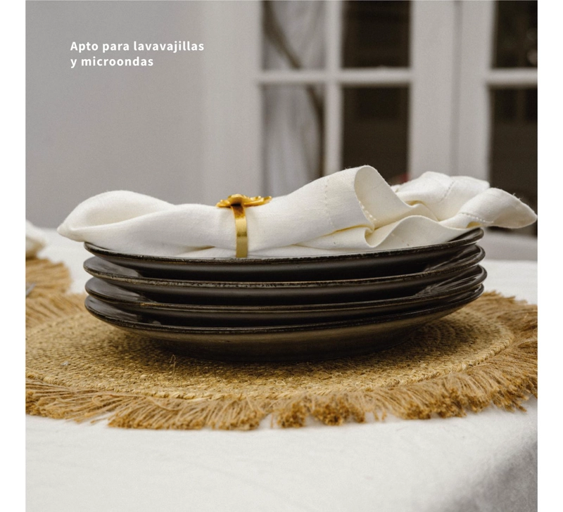 SET 4 PLATOS FONDO CERAMICA 27,4 CM AMALFI SIMPLIT - 5