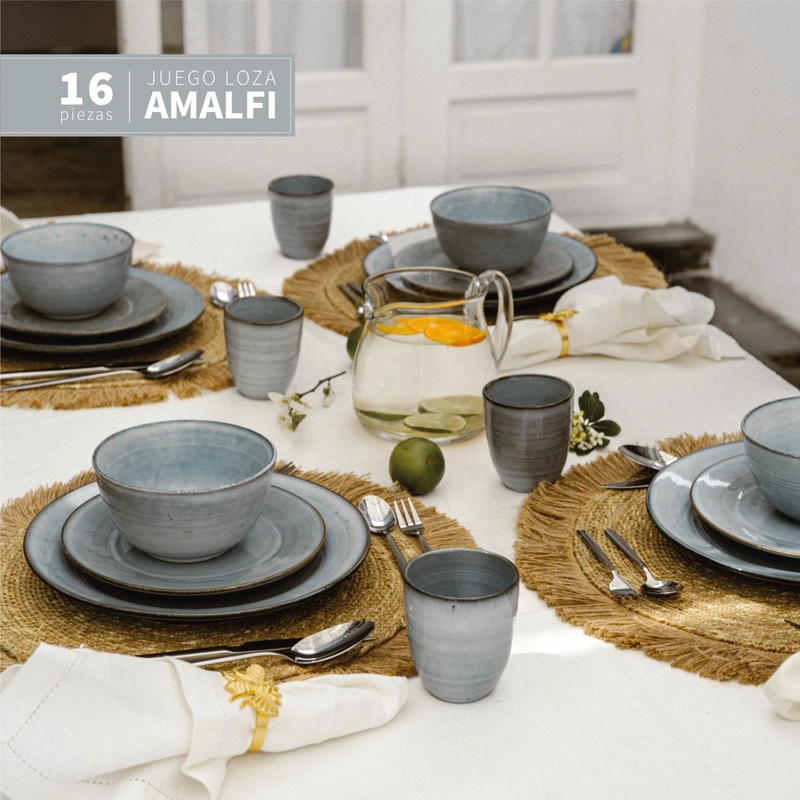 SET 4 PLATOS FONDO CERAMICA 27,4 CM AMALFI SIMPLIT - 6