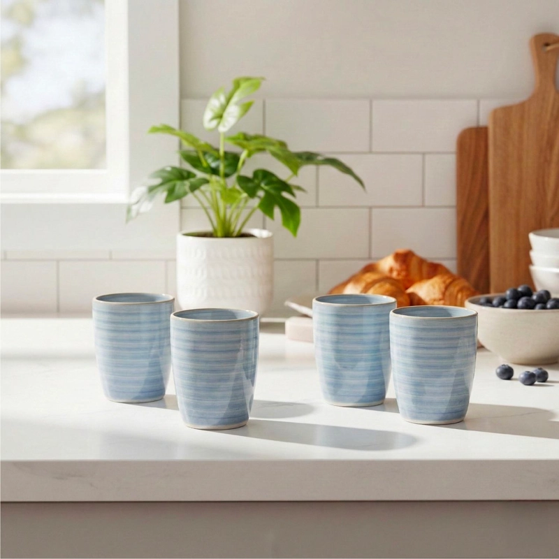 SET 4 TAZAS CERAMICA 330ML AMALFI SIMPLIT - 2