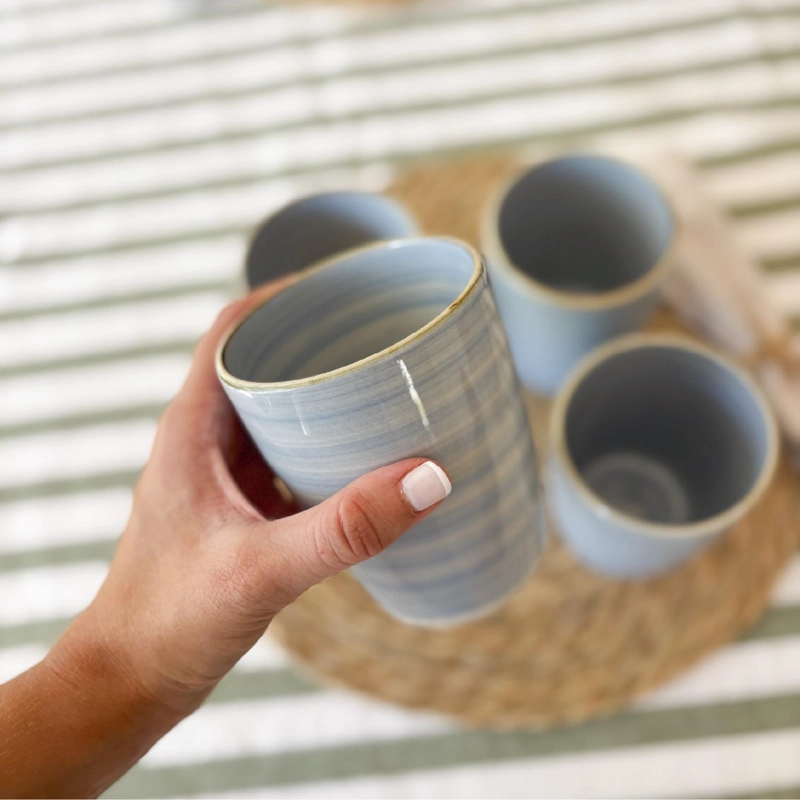 SET 4 TAZAS CERAMICA 330ML AMALFI SIMPLIT - 4