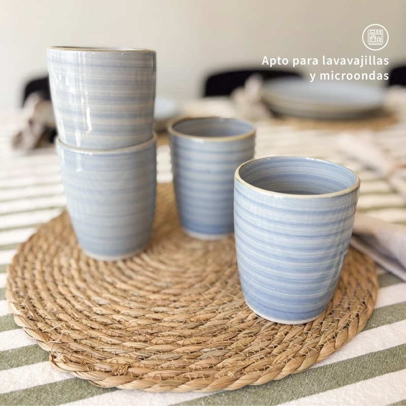 SET 4 TAZAS CERAMICA 330ML AMALFI SIMPLIT - 6